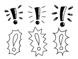 Exclamation marks set in different styles. Perfect for lettering and illustrations. vector