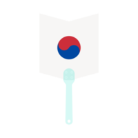 Aesthetic Manual Handle Hand Fan Taeguk Flag png