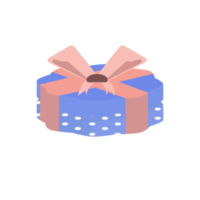 regalo scatola avvolgere nastro polka punto modello png