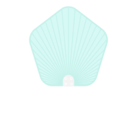 Striped Aesthetic Manual Handle Hand Fan png