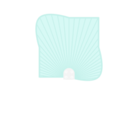 Striped Aesthetic Manual Handle Hand Fan png