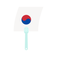 Aesthetic Manual Handle Hand Fan Taeguk Flag png