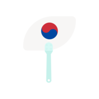 Aesthetic Manual Handle Hand Fan Taeguk Flag png