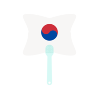 Aesthetic Manual Handle Hand Fan Taeguk Flag png