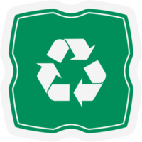 sticker recycle materiaal recycling leven nul verspilling levensstijl png