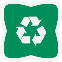 sticker recycle materiaal recycling leven nul verspilling levensstijl png