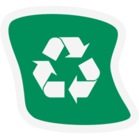 Aufkleber recyceln Material Recycling Leben Null Abfall Lebensstil png
