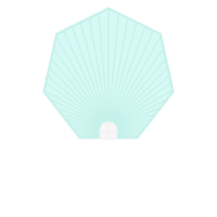 Striped Aesthetic Manual Handle Hand Fan png