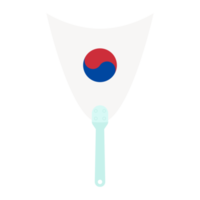 Aesthetic Manual Handle Hand Fan Taeguk Flag png