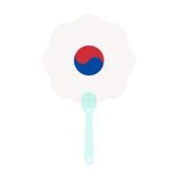 Aesthetic Manual Handle Hand Fan Taeguk Flag png