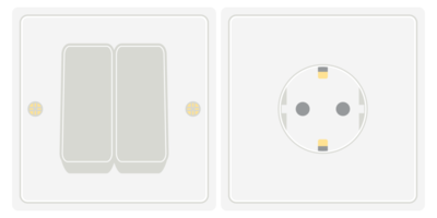 Double Switch and Receptacle Socket Electrical Tool Equipment png