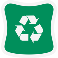 Sticker Recycle Material Recycling Life Zero Waste Lifestyle png