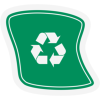 sticker recycle materiaal recycling leven nul verspilling levensstijl png