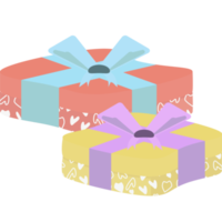 Gift Box Wrap Ribbon Love Heart Symbol Pattern png