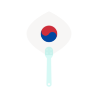 Aesthetic Manual Handle Hand Fan Taeguk Flag png