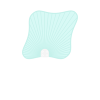 Striped Aesthetic Manual Handle Hand Fan png