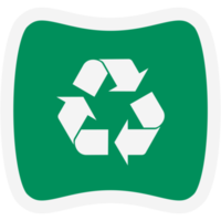 sticker recycle materiaal recycling leven nul verspilling levensstijl png