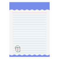 Paper Note Abstract Women Face Line Art png