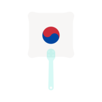 Aesthetic Manual Handle Hand Fan Taeguk Flag png