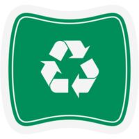 Aufkleber recyceln Material Recycling Leben Null Abfall Lebensstil png