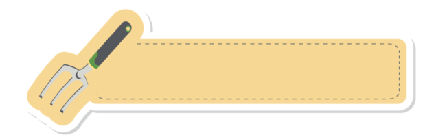 klistermärke märka för platt gaffel växt trädgårdsarbete verktyg utrustning trädgård samling uppsättning png