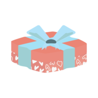 Gift Box Wrap Ribbon Love Heart Symbol Pattern png