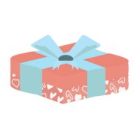 Gift Box Wrap Ribbon Love Heart Symbol Pattern png