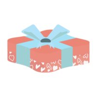 regalo caja envolver cinta amor corazón símbolo modelo png