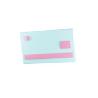 3D render online payment credit card with payment protection concept. png
