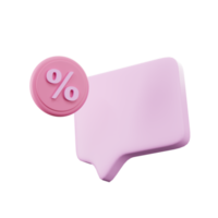 3d render venda tag em pastel fundo.desconto oferta, promoção dentro social meios de comunicação. png