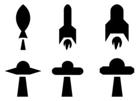 space rocket design illustration isolated on transparent background vector