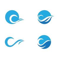 Water wave icon vector