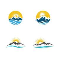 Mountain icon Logo vector