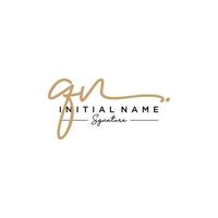 Letter QN Signature Logo Template Vector