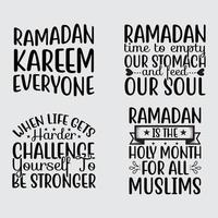 Ramadán citas camiseta diseño vector
