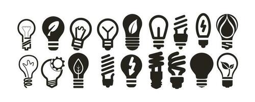 set bulb ecology icon design, vector