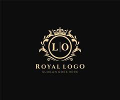 Initial LO Letter Luxurious Brand Logo Template, for Restaurant, Royalty, Boutique, Cafe, Hotel, Heraldic, Jewelry, Fashion and other vector illustration.