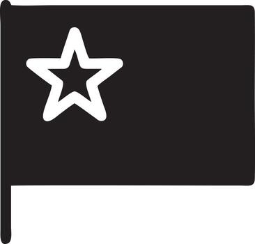 Flag icon symbol vector image. Illustration of the waving flag location design image. EPS 10.