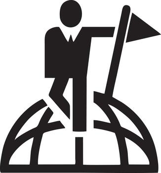 Flag icon symbol vector image. Illustration of the waving flag location design image. EPS 10.