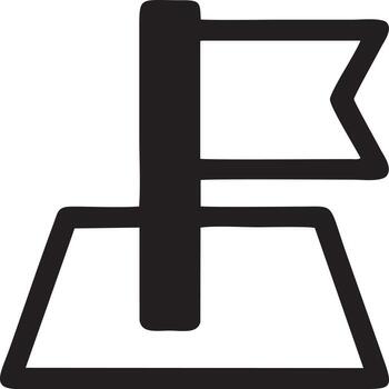 Flag icon symbol vector image. Illustration of the waving flag location design image. EPS 10.