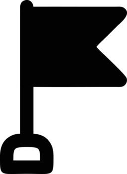 Flag icon symbol vector image. Illustration of the waving flag location design image. EPS 10.