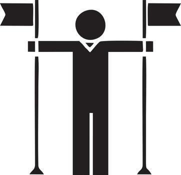 Flag icon symbol vector image. Illustration of the waving flag location design image. EPS 10.