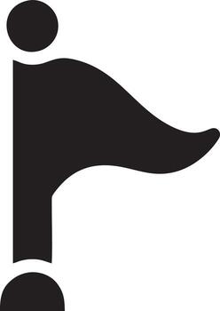 Flag icon symbol vector image. Illustration of the waving flag location design image. EPS 10.