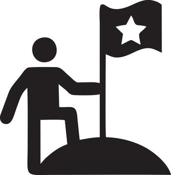 Flag icon symbol vector image. Illustration of the waving flag location design image. EPS 10.
