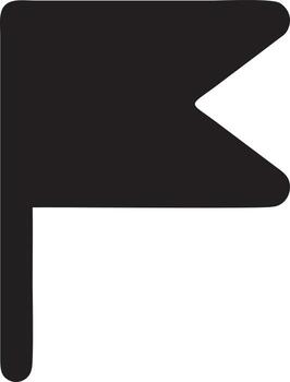 Flag icon symbol vector image. Illustration of the waving flag location design image. EPS 10.