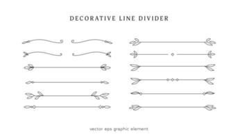 decorativo línea divisor frontera gráfico elemento colección vector