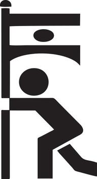 Flag icon symbol vector image. Illustration of the waving flag location design image. EPS 10.