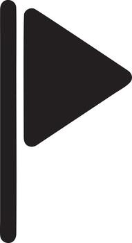 Flag icon symbol vector image. Illustration of the waving flag location design image. EPS 10.