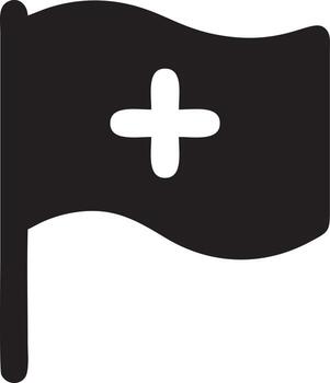 Flag icon symbol vector image. Illustration of the waving flag location design image. EPS 10.