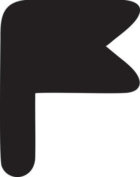 Flag icon symbol vector image. Illustration of the waving flag location design image. EPS 10.